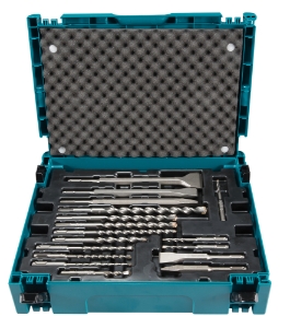 Makita B-53877 SDS-PLUS Bohrer- und Meißelset im MAKPAC, 17 tlg. SDS-PLUS • Bohrer und Meißel • 17 teilig