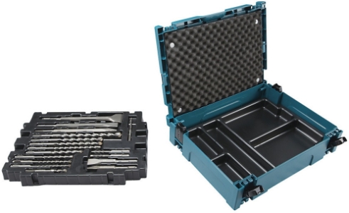 Makita B-53877 SDS-PLUS Bohrer- und Meißelset im MAKPAC, 17 tlg. SDS-PLUS • Bohrer und Meißel • 17 teilig
