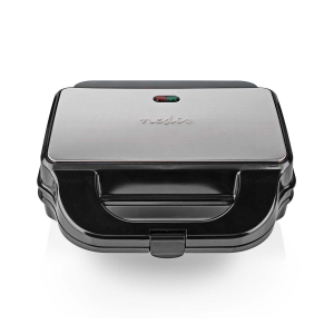 Nedis KAMG120FBK Multi-Grill |  Grill / Sandwich / Waffle | 900 W  28 x 15 cm | Automatischer Temperaturkontrolle | Edelstahl