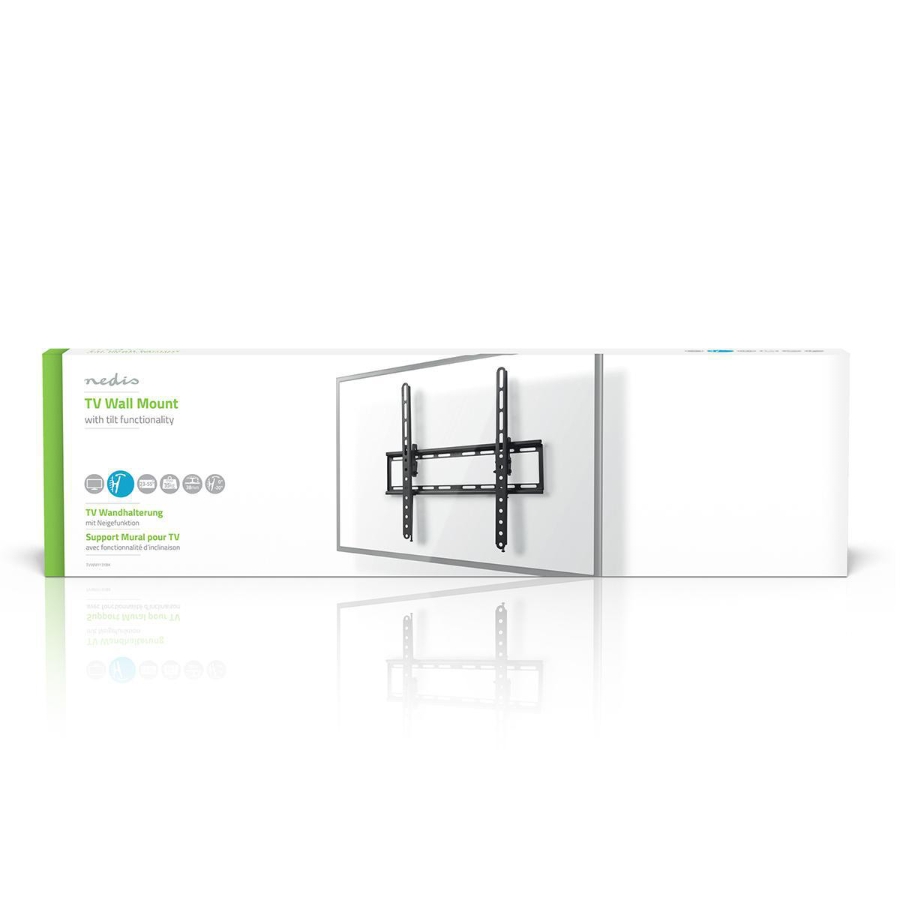 Nedis TVWM1131BK Neigbare TV-Wandhalterung 23 - 55 " | max 35kg kippbar: 12 °| Minimaler Wandabstand: 38 mm| Stahl | Schwarz
