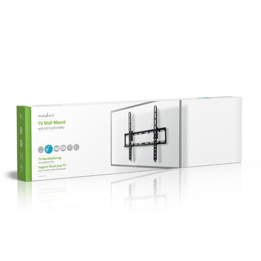 Nedis TVWM1131BK Neigbare TV-Wandhalterung 23 - 55 " | max 35kg kippbar: 12 °| Minimaler Wandabstand: 38 mm| Stahl | Schwarz