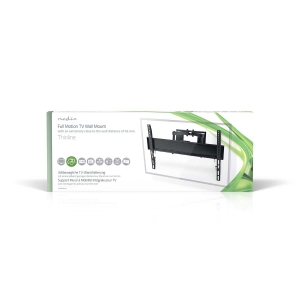 Nedis TVWM3551BK Vollbewegliche-TV-Wandhalterung 37 - 80 " 35 kg | kippbar | drehbar | Minimaler Wandabstand: 75 mm 
