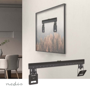 Nedis TVWM5090BK Feste TV-Wandhalterung 43 - 100 " 75 kg | Minimaler Wandabstand: 9.50 mm | Stahl | Schwarz