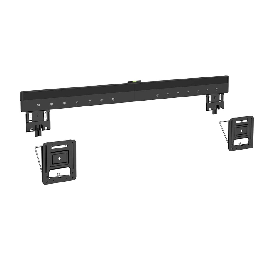 Nedis TVWM5090BK Feste TV-Wandhalterung 43 - 100 " 75 kg | Minimaler Wandabstand: 9.50 mm | Stahl | Schwarz