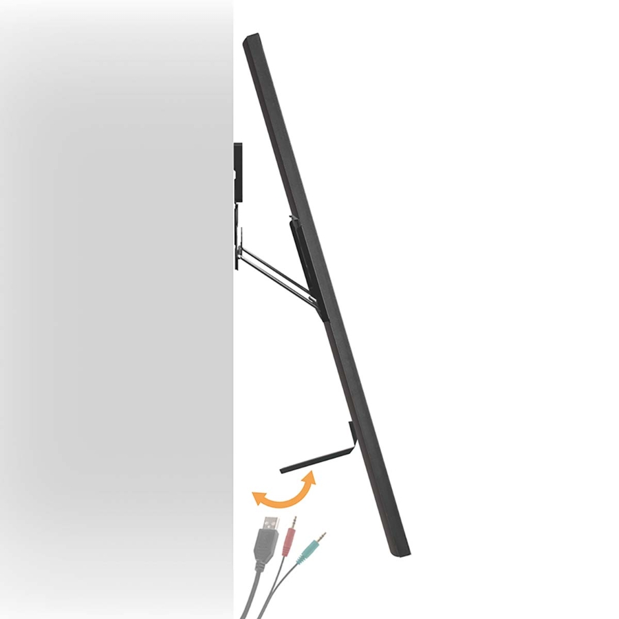Nedis TVWM5090BK Feste TV-Wandhalterung 43 - 100 " 75 kg | Minimaler Wandabstand: 9.50 mm | Stahl | Schwarz