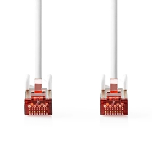 Nedis CCGL85221WT20 CAT6-Netzwerkkabel RJ45 Stecker | RJ45 Stecker S/FTP | 2.00 m | Rund | LSZH | Weiss | Label