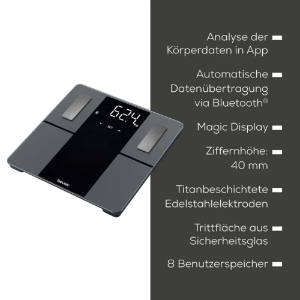 Beurer BF 500 Personenwaage Schwarz 