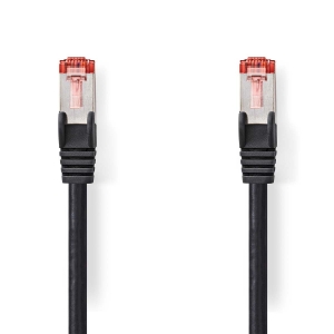 Nedis CCGL85221BK20 CAT6-Netzwerkkabel RJ45 Stecker | RJ45 Stecker S/FTP | 2.00 m | Rund | LSZH | Schwarz| Label