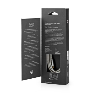 Nedis CCTB60800AL20| USB 2.0| USB-C™ Stecker| USB-C™ Stecker| 100W 480 Mbps | Vergoldet | 1.00 m | Rund | Geflochten / Nylon |
