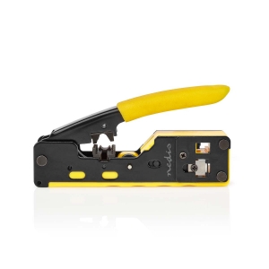 Nedis CCGG89510BK Kabel-Zange CAT5/CAT5e/CAT6/CAT6a/CAT7/RJ12/RJ45 Abziehen / Schneiden / Zange | Gummi / Stahl | Gelb / Schwar