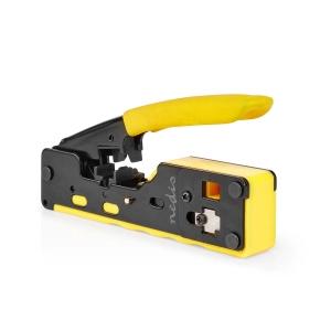 Nedis CCGG89510BK Kabel-Zange CAT5/CAT5e/CAT6/CAT6a/CAT7/RJ12/RJ45 Abziehen / Schneiden / Zange | Gummi / Stahl | Gelb / Schwar