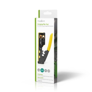 Nedis CCGG89510BK Kabel-Zange CAT5/CAT5e/CAT6/CAT6a/CAT7/RJ12/RJ45 Abziehen / Schneiden / Zange | Gummi / Stahl | Gelb / Schwar