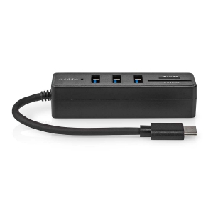 Nedis CCGB64250BK01 USB-Hub 1x USB-C™ | 3x USB A Buchse  5-Port port(s) | USB 3.2 Gen 1 | Stromversorgung über USB | 
