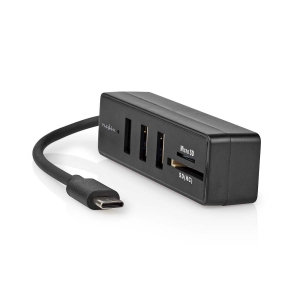 Nedis CCGB64250BK01 USB-Hub 1x USB-C™ | 3x USB A Buchse  5-Port port(s) | USB 3.2 Gen 1 | Stromversorgung über USB | 