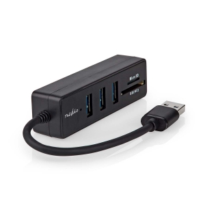 Nedis CCGB61250BK01 USB-Hub  USB-A™ | 3x USB A Buchse  5-Port port(s) | USB 3.2 Gen 1 | Stromversorgung über USB | 