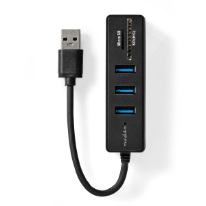Nedis CCGB61250BK01 USB-Hub  USB-A™ | 3x USB A Buchse  5-Port port(s) | USB 3.2 Gen 1 | Stromversorgung über USB | 