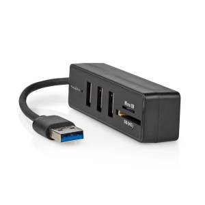 Nedis CCGB61250BK01 USB-Hub  USB-A™ | 3x USB A Buchse  5-Port port(s) | USB 3.2 Gen 1 | Stromversorgung über USB | 