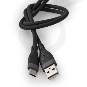 Nedis CCGB60800BK15 USB-Kabel USB 2.0| USB-A Stecker|USB-C Stecker 15 W |480 Mbps| Vernickelt| 1.50 m| Rund| Silikon| Weiss