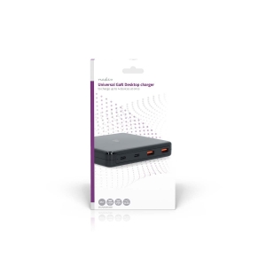 Nedis DCGPD65W100BK Tischladegerät 5 W | GaN|1.5/2.0/2.5/3.0/3.25A Ausgänge: 4|USB-A / USB-C| Euro | 1.50 m| Auto Spannungswahl