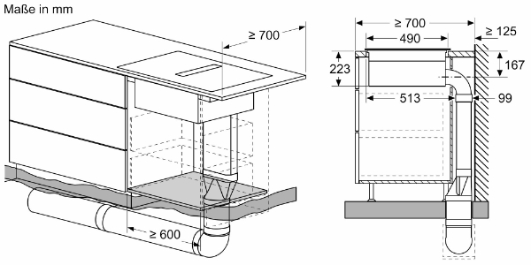Siemens ED811HQ26E iQ500, Kochfeld mit Dunstabzug (Induktion) 80 cm, Rahmenlos aufliegend