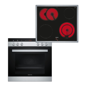 Siemens EQ110KA1Z  Herdset Einbau Schwarz/Edelstahl bestehend aus HE113FBS2 und EA64RGNA1E