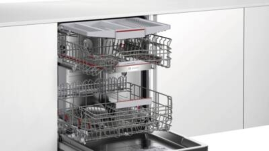 Bosch SBV6ZCX16E Geschirrspüler einbau vollintegriert 60 cm mit Besteckschublade Restlaufzeitanzeige,XXL