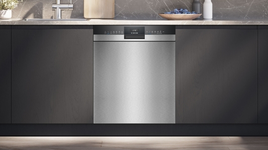 Siemens SN43ES06VE iQ300 Unterbau-Einbau Geschirrspüler 60cm,Edelstahl mit Besteckschublade