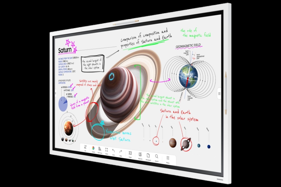 Samsung LH65WMBWBGCXEN WM65B, Digitales Flipchart in 65"  4K UHD digitales Flipchart Display HDMI/DP
