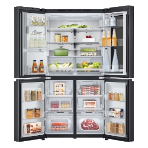 LG GMG960EVEE Side-by-Side mit InstaView® 638 Liter  Eis-, Crushed Ice- und Wasserspender |LG Craft Ice