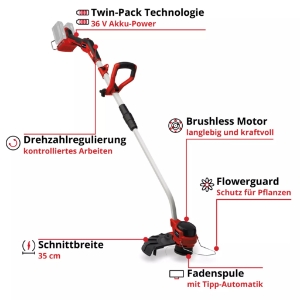 Einhell GP-CT 36/35 Li BL-Solo PROFESSIONAL Akku-Rasentrimmer  