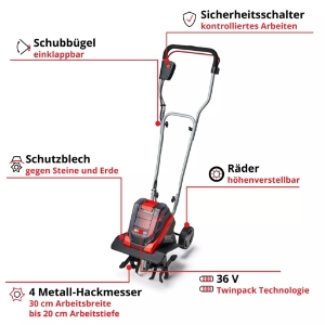 Einhell GE-CR 30 Li-Solo Akku-Bodenhacke 