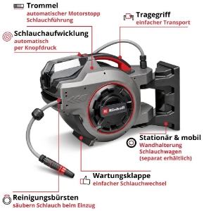 Einhell GE-HR 18/30-1 Li-Solo Akku-Schlauchtrommel (Wasser) 