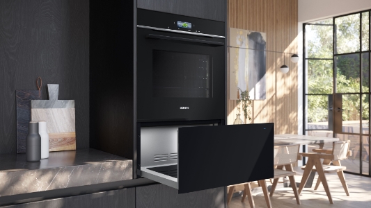 Siemens BI710D1B1 iQ700 Wärmeschublade 60 x 29 cm Schwarz, Edelstahl 