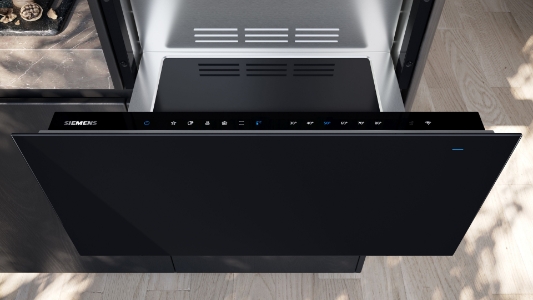 Siemens BI710D1B1 iQ700 Wärmeschublade 60 x 29 cm Schwarz, Edelstahl 