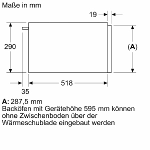 Siemens BI710D1B1 iQ700 Wärmeschublade 60 x 29 cm Schwarz, Edelstahl 