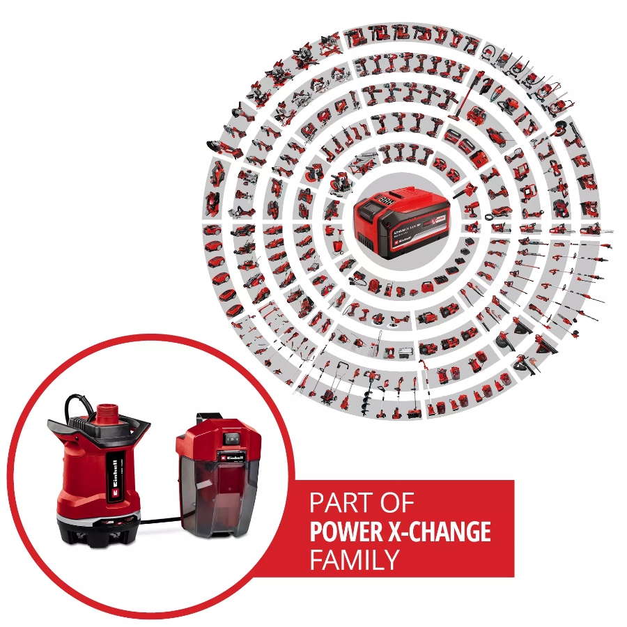 Einhell GE-DP 18/25 Li - Solo Akku-Schmutzwasserpumpe  