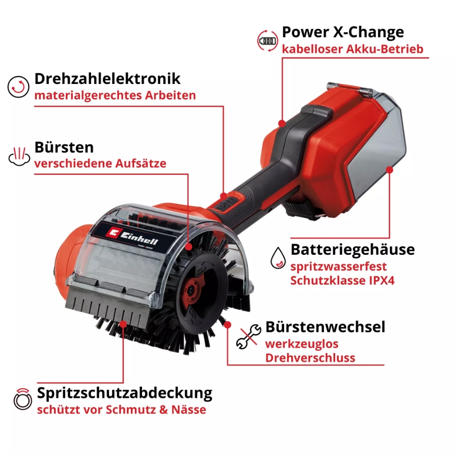 Einhell PICOBELLA 18/90 Akku-Oberflächenbürste  
