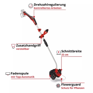 Einhell GE-CT 18/33 Li E-Solo Akku-Rasentrimmer 