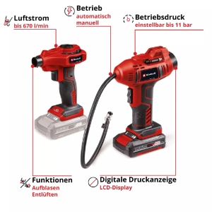 Einhell CE-AP 18+CE-CC 18+2,0 Ah Kit  Maschinen-Set 