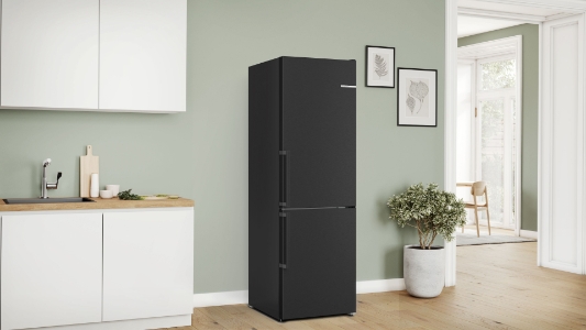 Bosch KGN36VXCT Kühl-Gefrier-Kombination mit Gefrierbereich unten  186 x 60 cm, Gebürsteter schwarzer Stahl AntiFingerprint