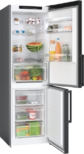 Bosch KGN36VXCT Kühl-Gefrier-Kombination mit Gefrierbereich unten  186 x 60 cm, Gebürsteter schwarzer Stahl AntiFingerprint