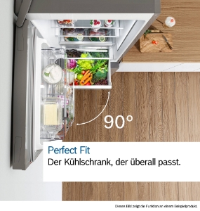 Bosch KGN36VXCT Kühl-Gefrier-Kombination mit Gefrierbereich unten  186 x 60 cm, Gebürsteter schwarzer Stahl AntiFingerprint