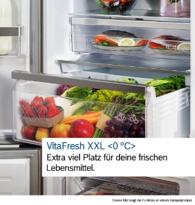Bosch KGN36VXCT Kühl-Gefrier-Kombination mit Gefrierbereich unten  186 x 60 cm, Gebürsteter schwarzer Stahl AntiFingerprint