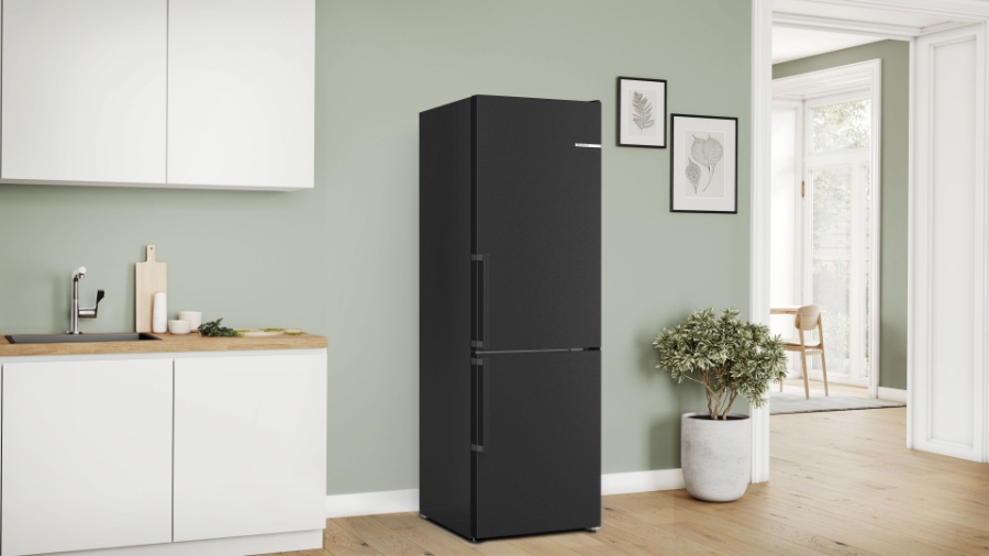 Bosch KGN36VXCT Kühl-Gefrier-Kombination mit Gefrierbereich unten  186 x 60 cm, Gebürsteter schwarzer Stahl AntiFingerprint