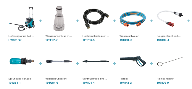 Makita HW001GZ  Akku-Hochdruckreiniger XGT 40 V • 115 bar ,Lieferung ohne Akku und Ladegerät.