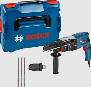 BOSCH Professional GBH 2-28 F Bohrhammer mit SDS plus 3,2 J SDS-Plus-Aufnahme, Inkl. 3 x Bohrer & Meißel