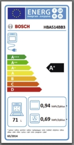 Bosch HBA514BB3 Backofen Einbau  Schwarz Touch-Control-Bedienung, versenkbare Drehwähler, Timer