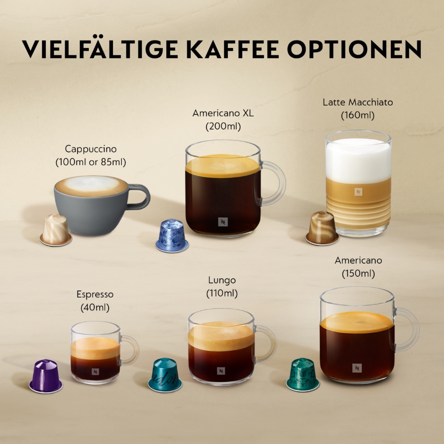 Krups XN630D CitiZ&Milk Platinum Nespresso Kapselmaschine 