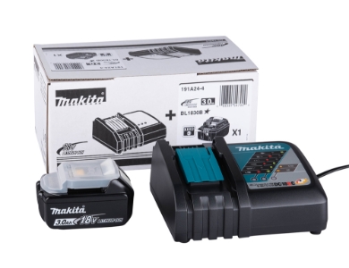 Makita 191A24-4  Power Pack LXT ®, 18V, BL1830B, DC18RC Li–ion • 18V • BL1830B Akku • DC18RC Ladegerät