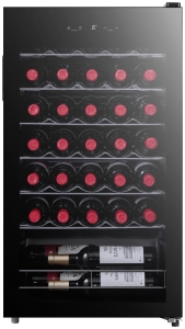 Silva WKS 1-40 Weinkühlschrank, 93 L, 34 Flaschen, G Schwarz